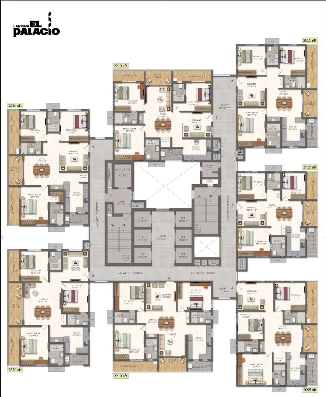 3 BHK Floor Plan